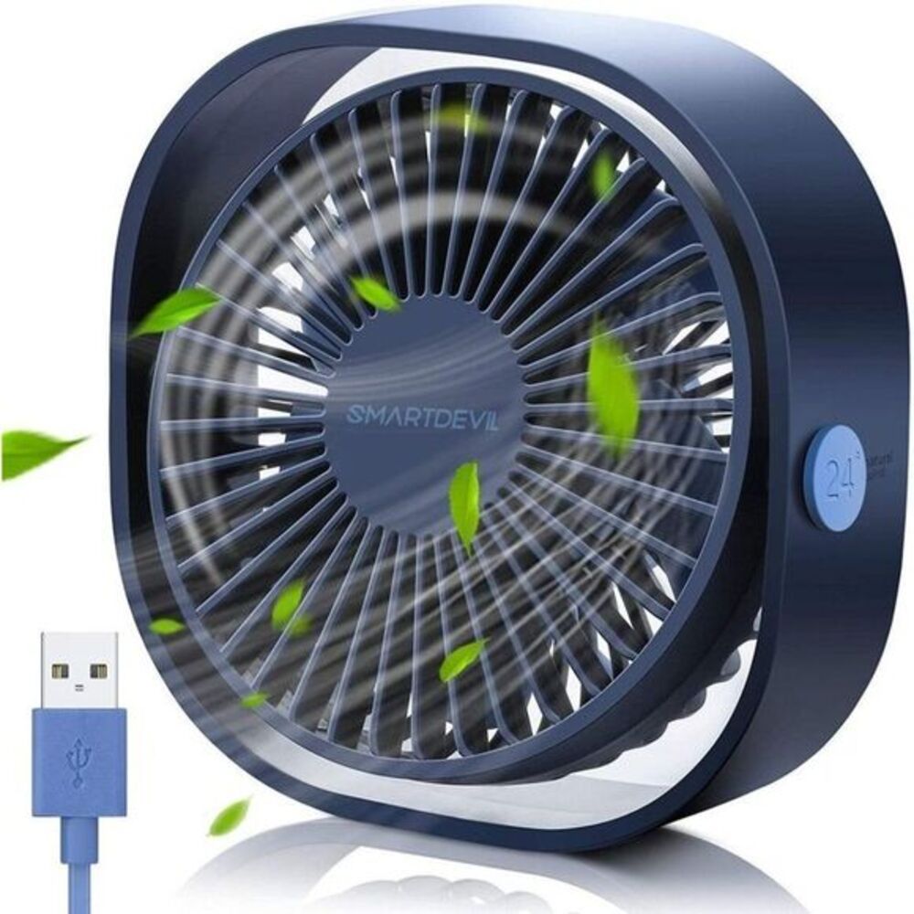 Small Personal USB Desk Fan,3 Speeds Portable Desktop Table Cooling‎ Fan Powered